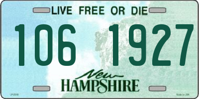 NH license plate 1061927