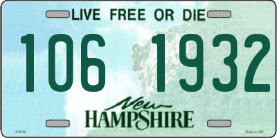 NH license plate 1061932