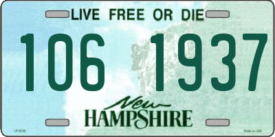 NH license plate 1061937