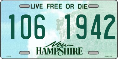NH license plate 1061942