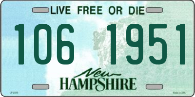 NH license plate 1061951