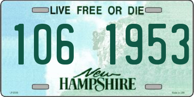 NH license plate 1061953