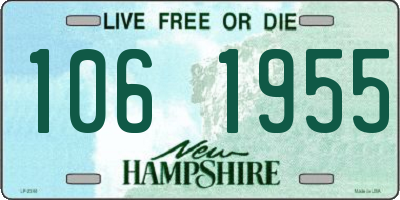 NH license plate 1061955