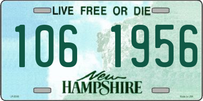 NH license plate 1061956