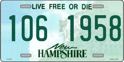 NH license plate 1061958