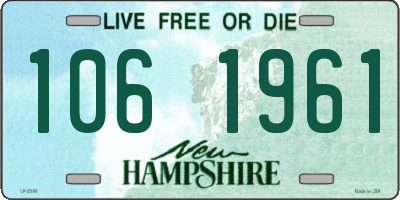 NH license plate 1061961
