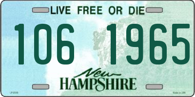 NH license plate 1061965
