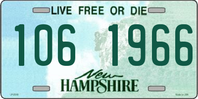 NH license plate 1061966