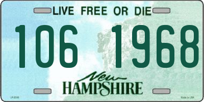 NH license plate 1061968