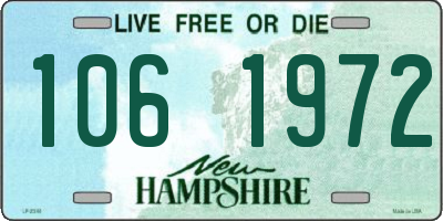 NH license plate 1061972