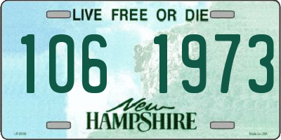 NH license plate 1061973