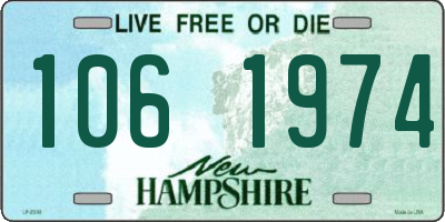 NH license plate 1061974