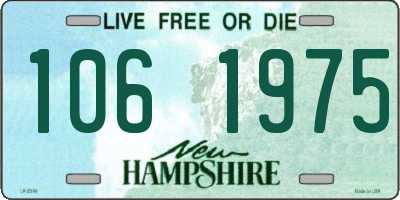 NH license plate 1061975
