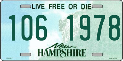 NH license plate 1061978