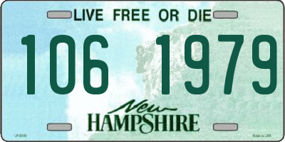 NH license plate 1061979