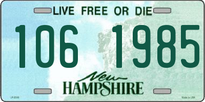 NH license plate 1061985