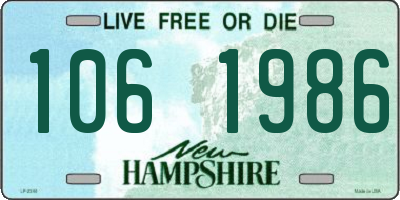NH license plate 1061986