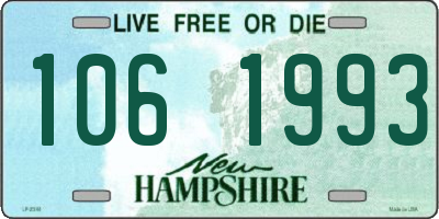 NH license plate 1061993
