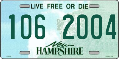 NH license plate 1062004