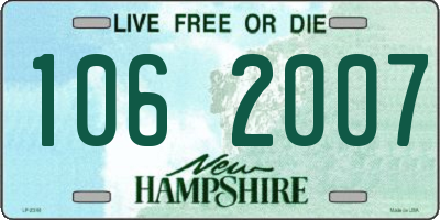 NH license plate 1062007