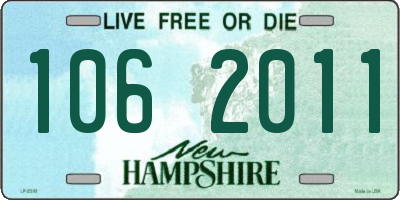 NH license plate 1062011