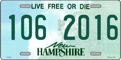 NH license plate 1062016