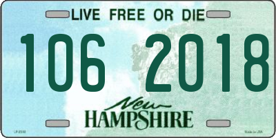 NH license plate 1062018