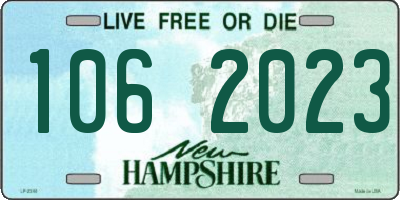 NH license plate 1062023