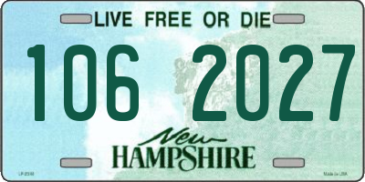 NH license plate 1062027