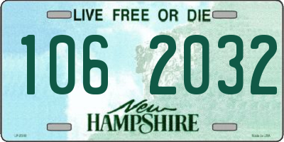 NH license plate 1062032
