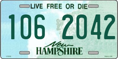 NH license plate 1062042