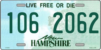 NH license plate 1062062