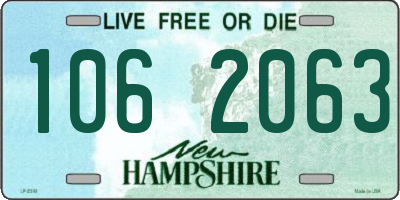 NH license plate 1062063