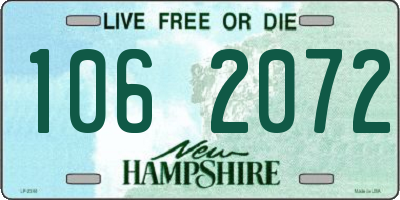 NH license plate 1062072