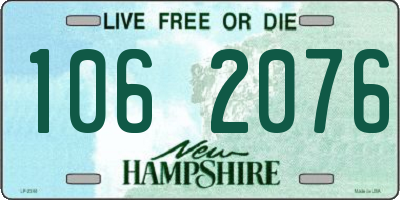 NH license plate 1062076