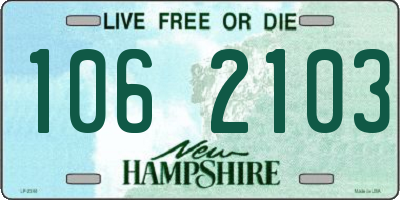 NH license plate 1062103