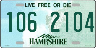 NH license plate 1062104