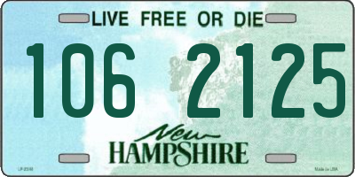NH license plate 1062125