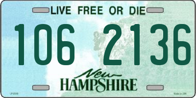 NH license plate 1062136