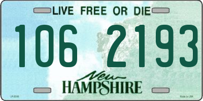 NH license plate 1062193
