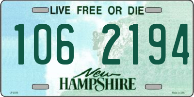 NH license plate 1062194
