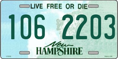 NH license plate 1062203