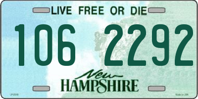 NH license plate 1062292