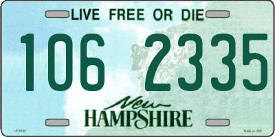 NH license plate 1062335