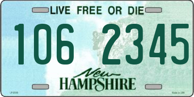 NH license plate 1062345