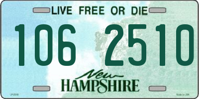 NH license plate 1062510