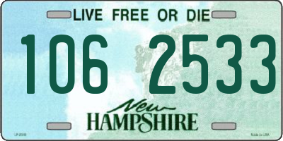 NH license plate 1062533