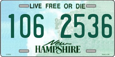 NH license plate 1062536
