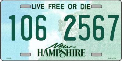NH license plate 1062567