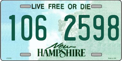 NH license plate 1062598